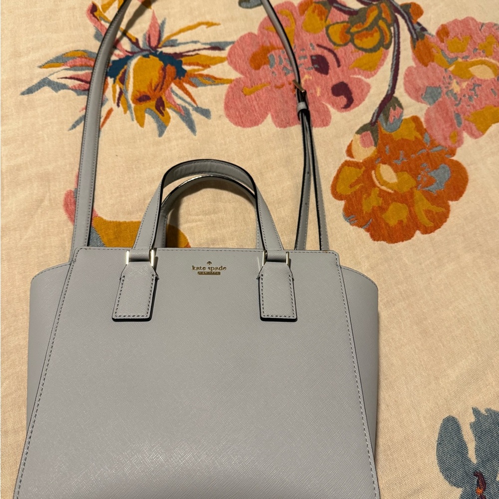 Kate Spade Gray Leather Tote Bag